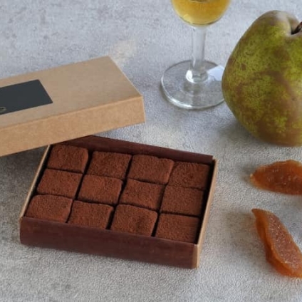 酒粕とラフランスの生チョコ